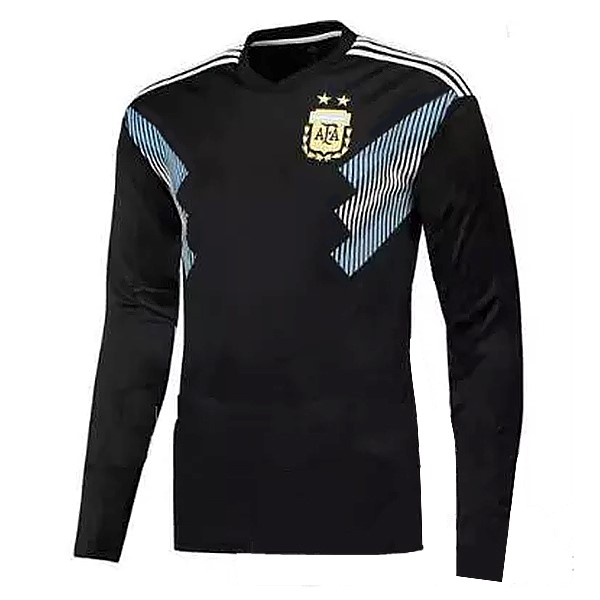 Tailandia Camiseta Argentina 2ª ML 2018 Negro Azul